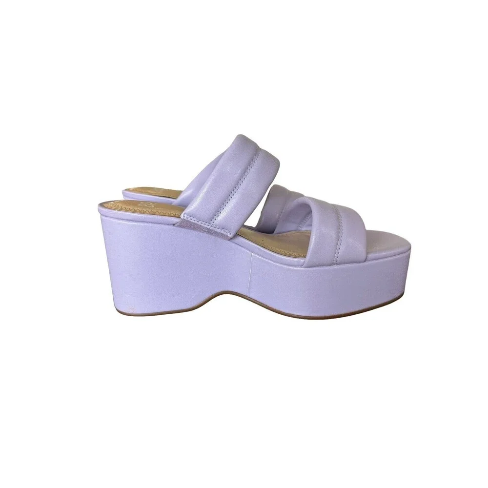 BP raquelle wedge purple size 6 Chunky Platform Heel Sandals